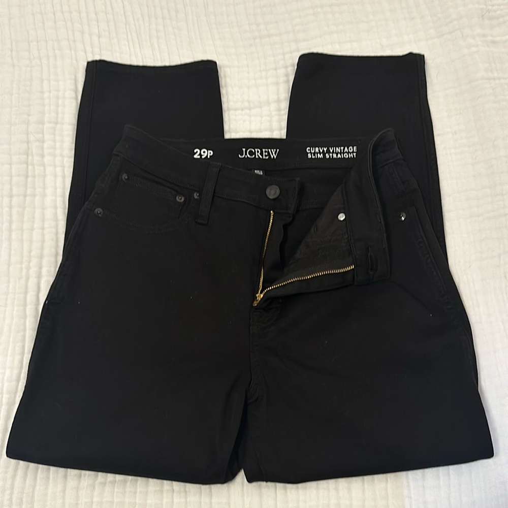 J Crew Curvy Vintage Slim Straight Petite Jean